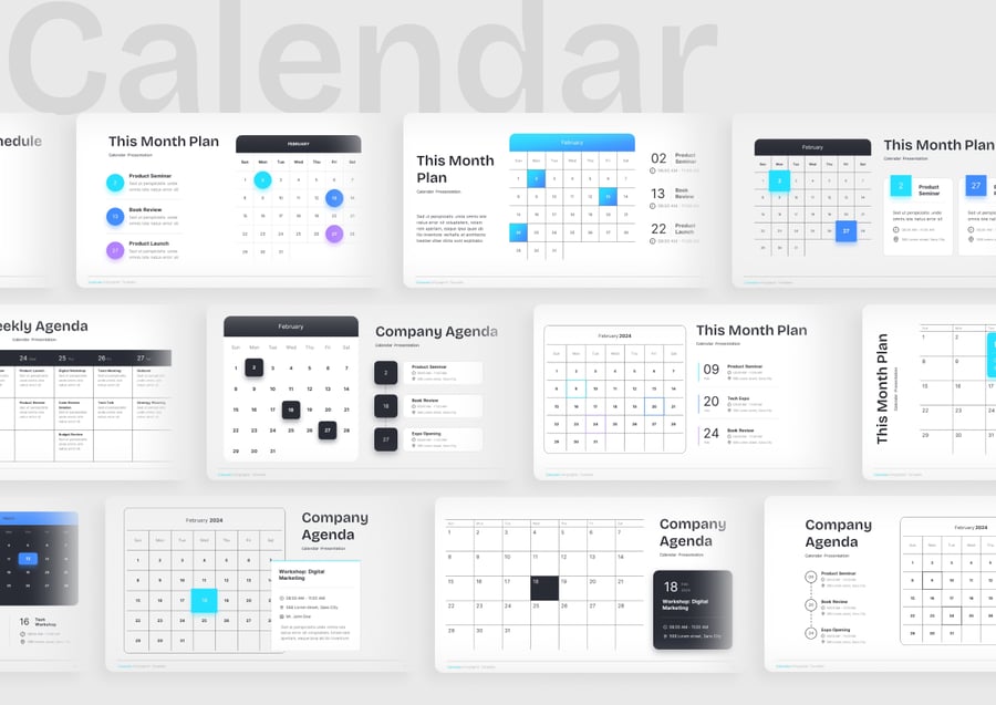 工作时间规划议程图表PPT模板 - 顶尖PPT