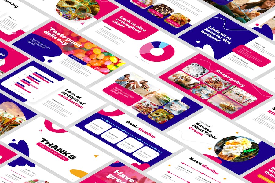 美食餐饮嘉年华活动PPT模板 - 顶尖PPT