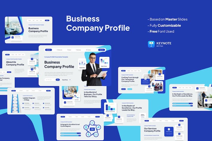 企业公司简介商务介绍Keynote模板 - 顶尖PPT