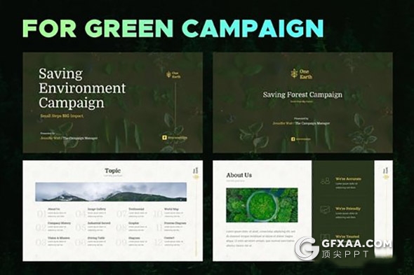 37页生态环境系列PPT模板7种配色 - 顶尖PPT