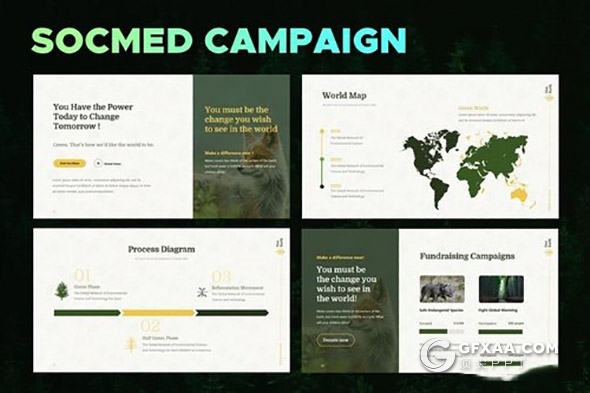 37页生态环境系列PPT模板7种配色 - 顶尖PPT