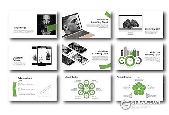 48页绿色商务多用途keynote模板 - 顶尖PPT