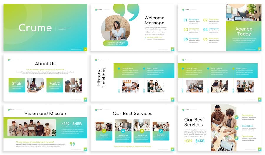 创意机构理念项目案例展示PPT模板 - 顶尖PPT