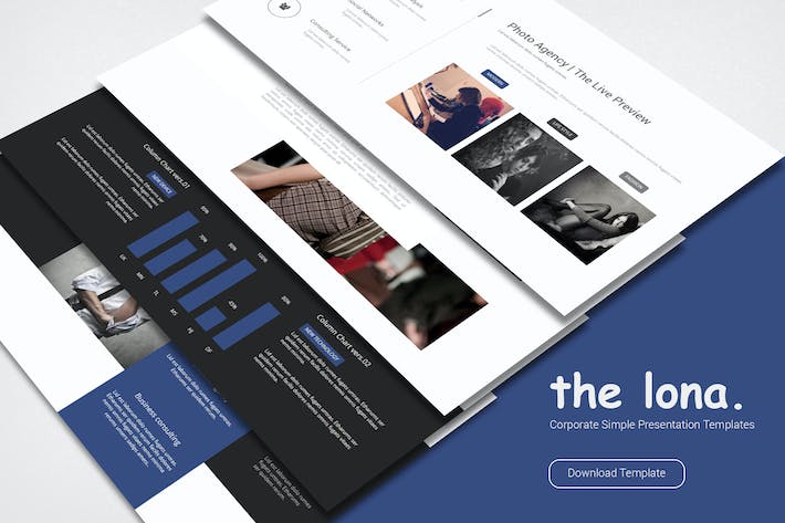 扁平化简约国外商务商用多用途PPT模板 - 顶尖PPT