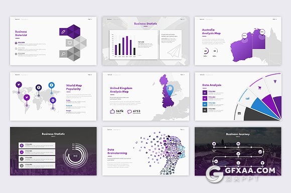 60页工作汇报总结PPT模板7种配色主题 - 顶尖PPT