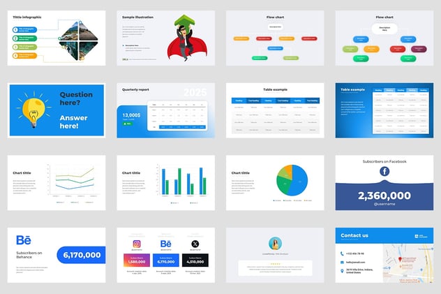 商务创意动画信息图形地图PPT模板 - 顶尖PPT