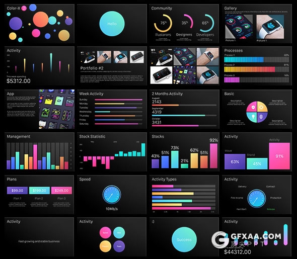 PPT神作100页绚丽配色商务多用途PPT模板 - 顶尖PPT