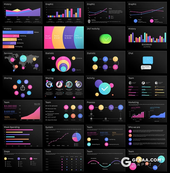 PPT神作100页绚丽配色商务多用途PPT模板 - 顶尖PPT