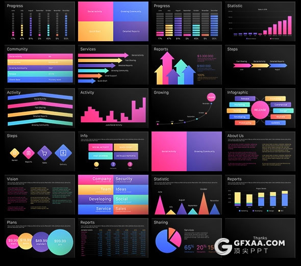 PPT神作100页绚丽配色商务多用途PPT模板 - 顶尖PPT