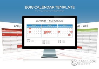 2018日历工作计划PPT模板 - 顶尖PPT