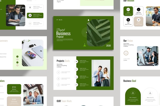 数字业务提案PPT模板 - 顶尖PPT