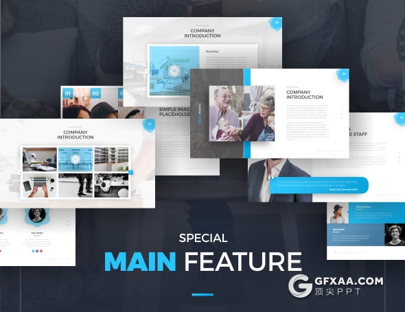 61页精致设计欧美商务风格PPT模板11种配色 - 顶尖PPT