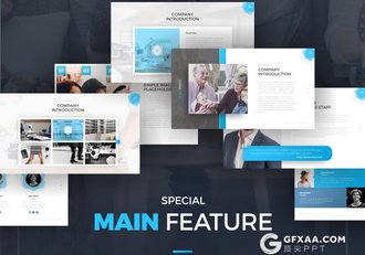 61页精致设计欧美商务风格PPT模板11种配色 - 顶尖PPT