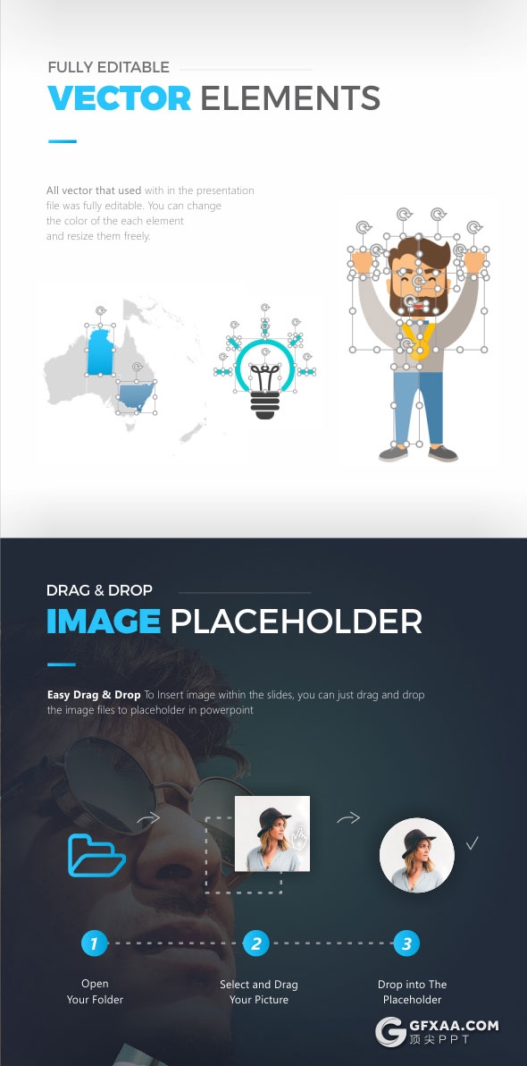 61页精致设计欧美商务风格PPT模板11种配色 - 顶尖PPT