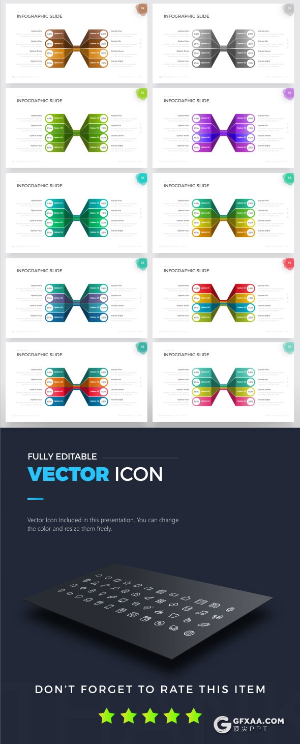 61页精致设计欧美商务风格PPT模板11种配色 - 顶尖PPT