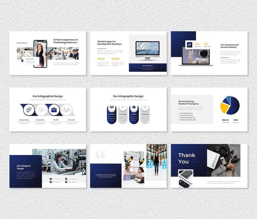 欧美科技公司业务质感PPT模板 - 顶尖PPT