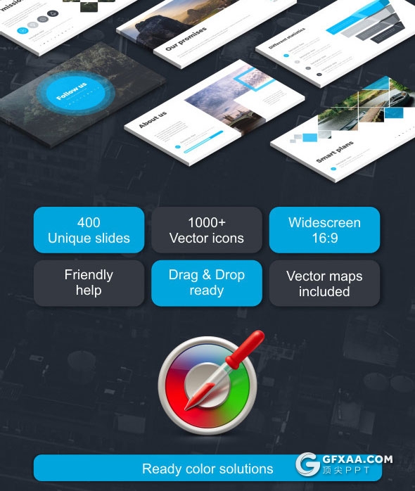 311页欧美商务PPT模板+31页卡通人物10种配色主题 - 顶尖PPT