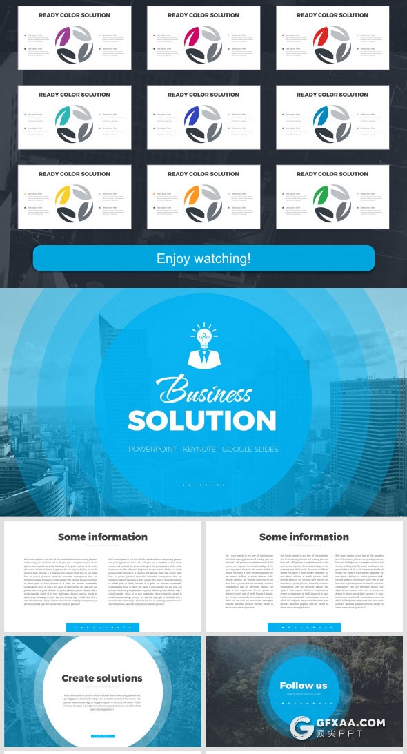 311页欧美商务PPT模板+31页卡通人物10种配色主题 - 顶尖PPT