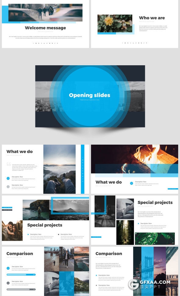 311页欧美商务PPT模板+31页卡通人物10种配色主题 - 顶尖PPT