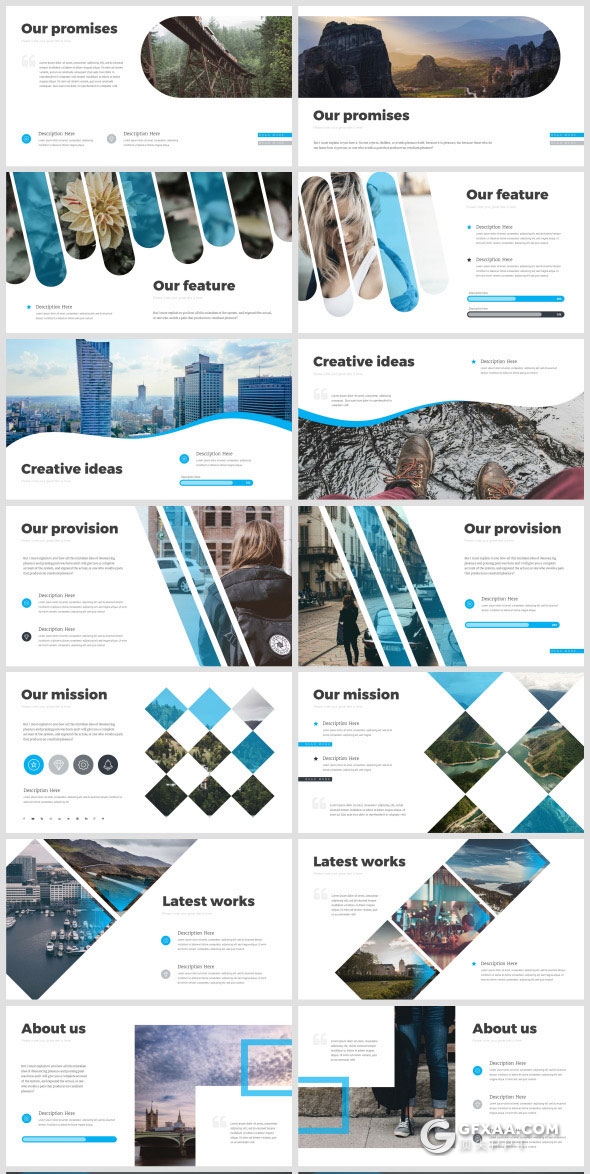 311页欧美商务PPT模板+31页卡通人物10种配色主题 - 顶尖PPT