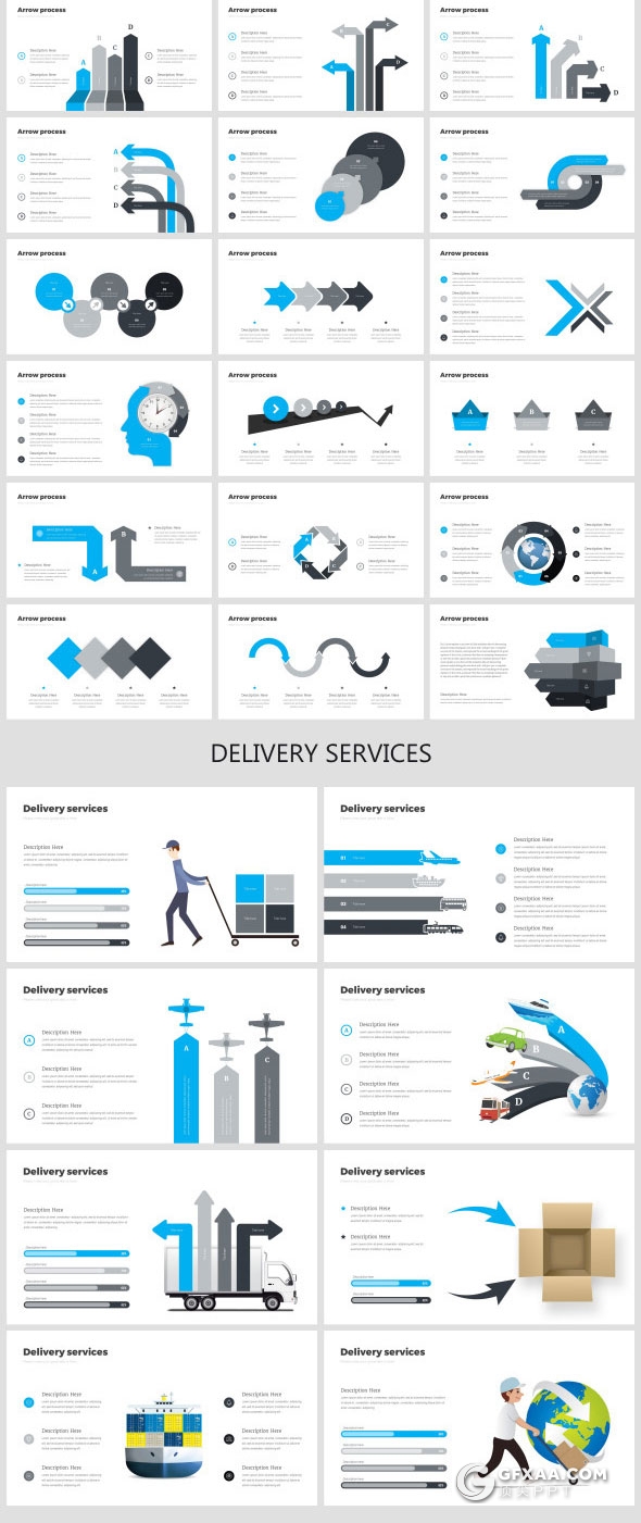 311页欧美商务PPT模板+31页卡通人物10种配色主题 - 顶尖PPT