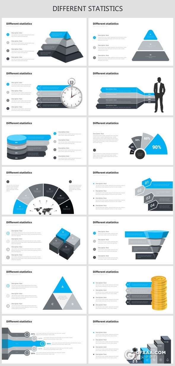 311页欧美商务PPT模板+31页卡通人物10种配色主题 - 顶尖PPT
