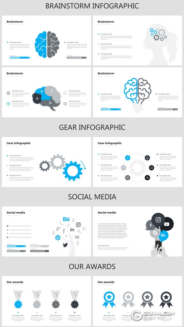 311页欧美商务PPT模板+31页卡通人物10种配色主题 - 顶尖PPT