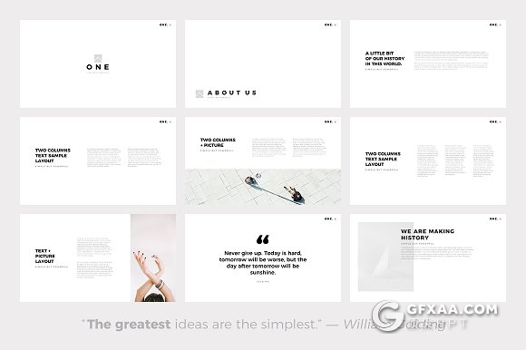 66页欧美极简唯美风格PPT模板 - 顶尖PPT