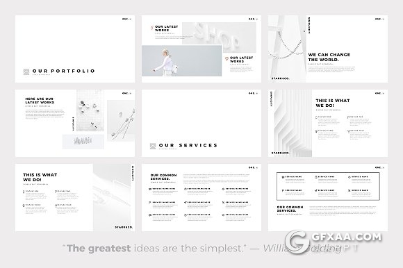 66页欧美极简唯美风格PPT模板 - 顶尖PPT