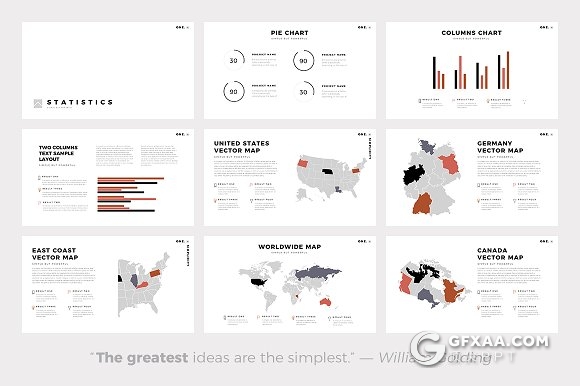 66页欧美极简唯美风格PPT模板 - 顶尖PPT
