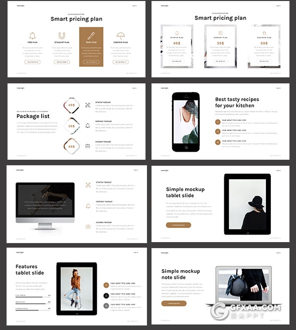 62页时尚杂志风格模特产品展示PPT模板 - 顶尖PPT