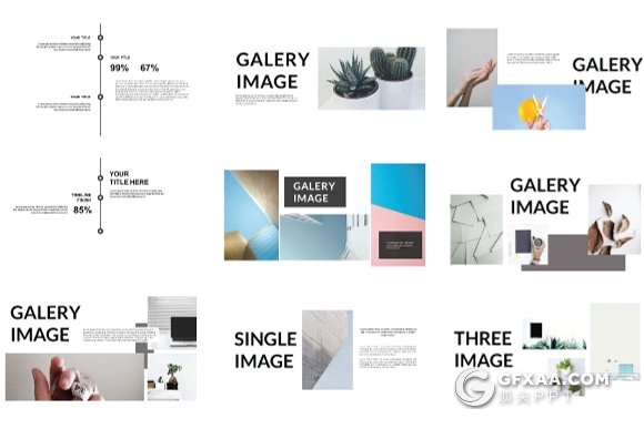 51页极简杂志风格图片展示PPT模板 - 顶尖PPT