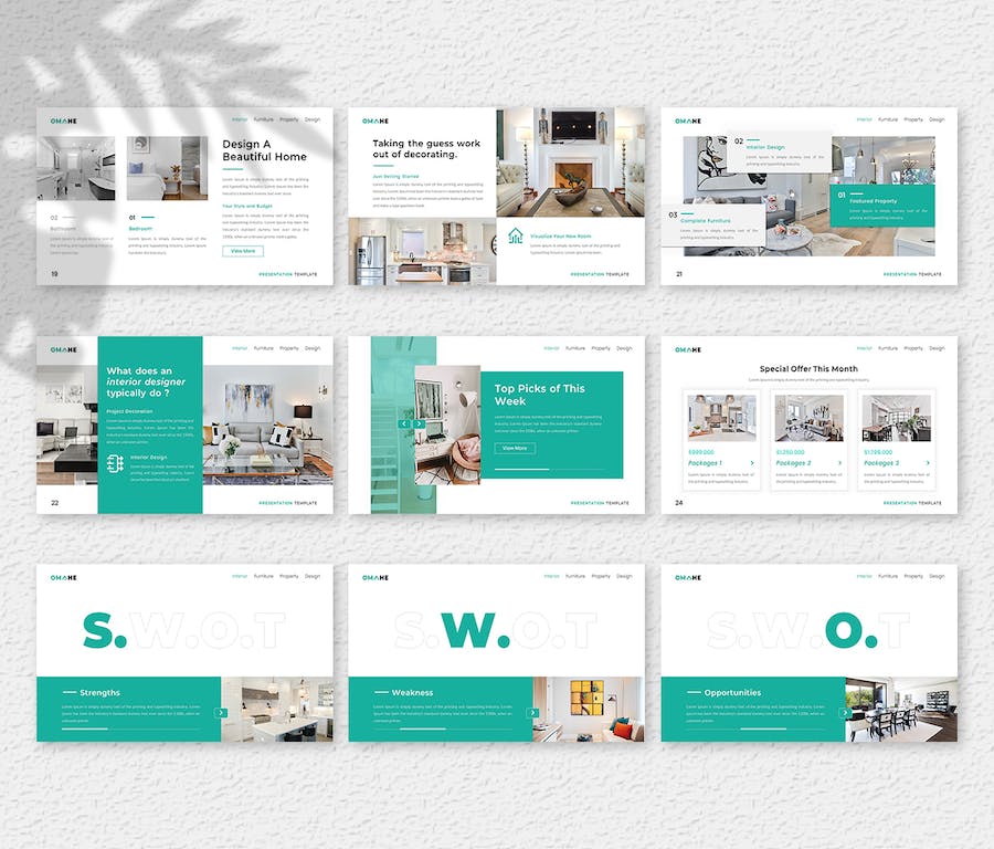 室内设计方案作品展示PPT模板 - 顶尖PPT