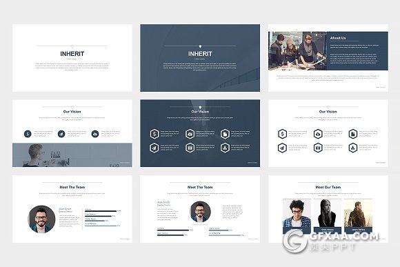 33页求职简历团队介绍述职报告PPT模板 - 顶尖PPT