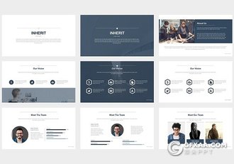 33页求职简历团队介绍述职报告PPT模板 - 顶尖PPT