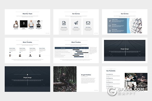 33页求职简历团队介绍述职报告PPT模板 - 顶尖PPT