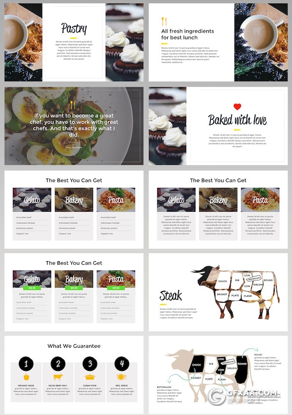 50页餐饮美食展示烹饪系列PPT模板 - 顶尖PPT