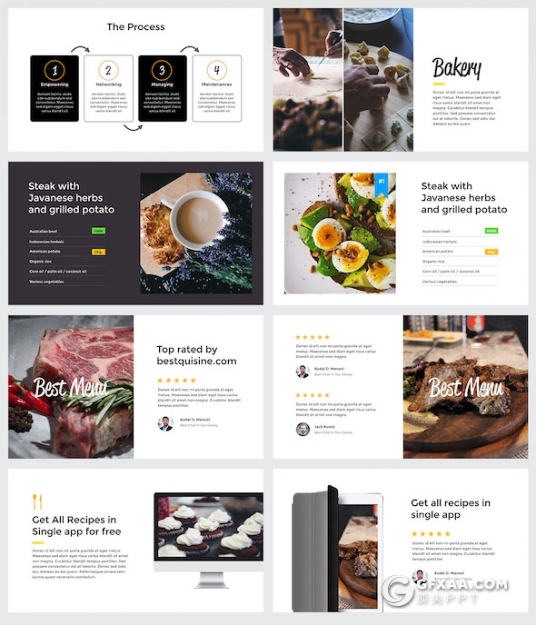 50页餐饮美食展示烹饪系列PPT模板 - 顶尖PPT