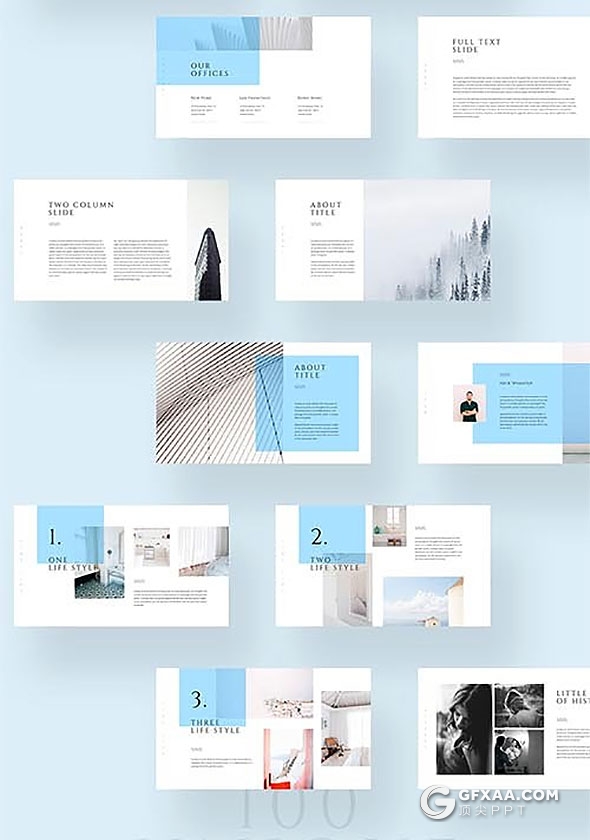 100极简风格商务图片展示多用途keynote模板 - 顶尖PPT