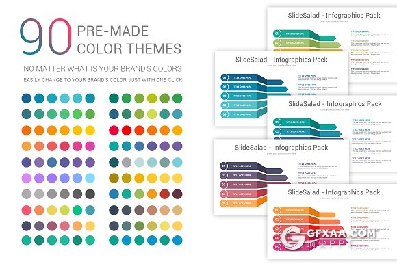 100页最好的PPT信息图素材包90种配色第二版 - 顶尖PPT