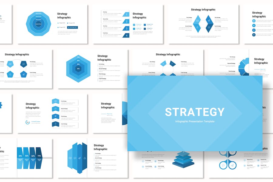 战略分析合作信息图形keynote模板 - 顶尖PPT