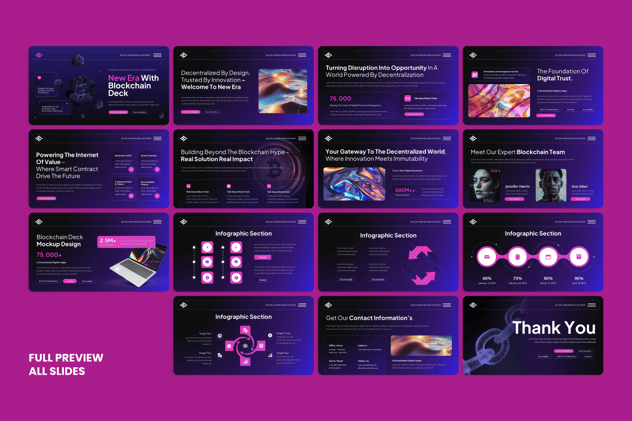 区块链技术创业融资计划书Keynote模板 - 顶尖PPT