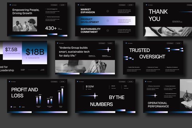 年度财务业绩报告总结PPT模板 - 顶尖PPT