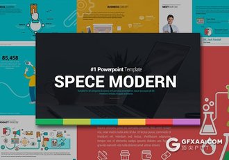 50页卡通图形设计互联网科技PPT模板 - 顶尖PPT