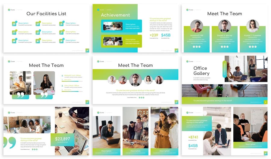 创意机构理念项目案例展示PPT模板 - 顶尖PPT