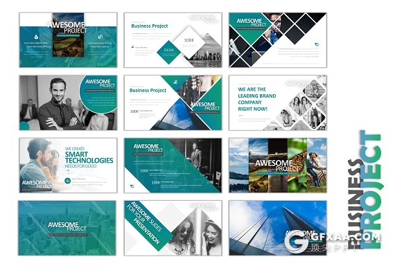 2018商业项目演示企业介绍通用PPT模板 - 顶尖PPT