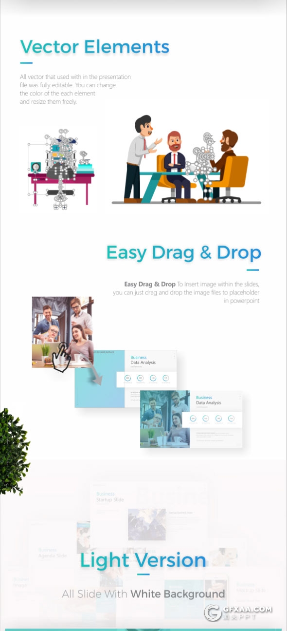 71页高端欧美商务风格PPT模板21种配色 - 顶尖PPT