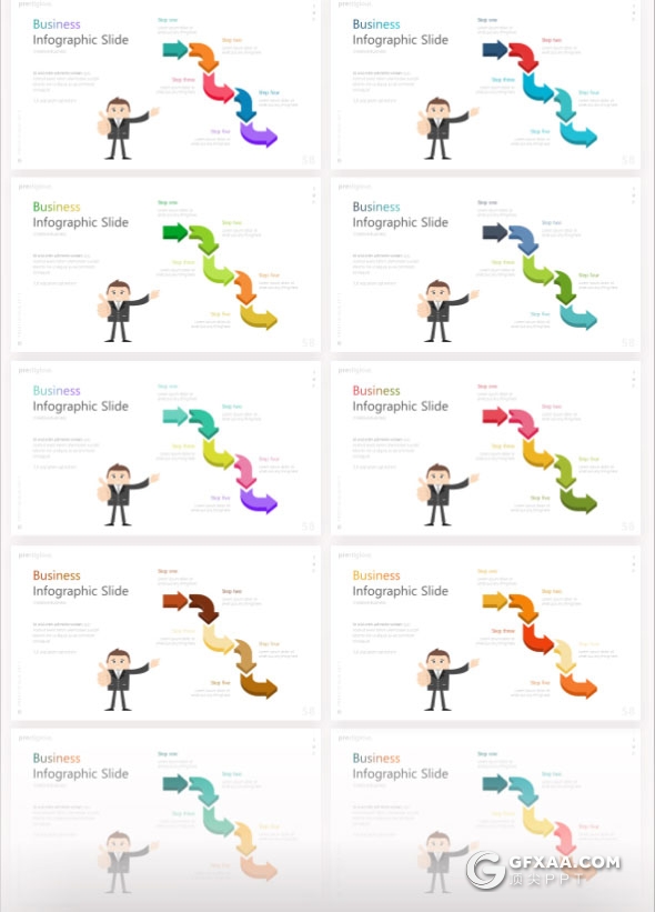 71页高端欧美商务风格PPT模板21种配色 - 顶尖PPT