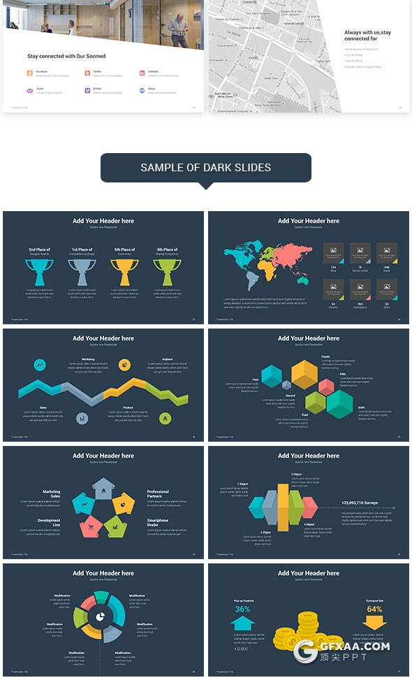 130页欧美多用途keynote模板20种主题配色 - 顶尖PPT