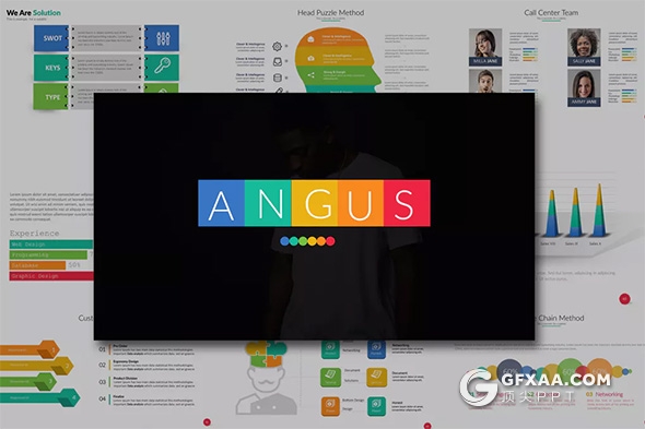 56页精美图形设计商务通用PPT模板 - 顶尖PPT